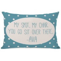 One Bella Casa Personalized My Spot My Chair Lumbar Pillow HMW9567
